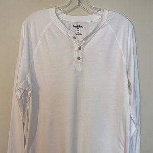 White Goodfellow long sleeve henley shirt